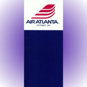 Air Atlanta system timetable 9/85 ($)