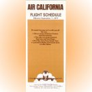 Air California system timetable 9/7/77 ($)