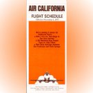 Air California system timetable 11/1/77 ($)