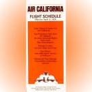 Air California system timetable 4/11/78 ($)