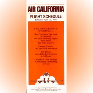 Air California system timetable 4/11/78 ($)