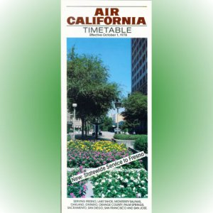 Air California system timetable 10/1/78 ($)
