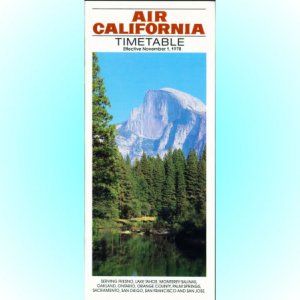 Air California system timetable 11/1/78 ($)