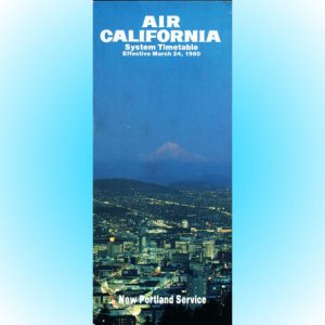 Air California system timetable 3/24/80 ($)