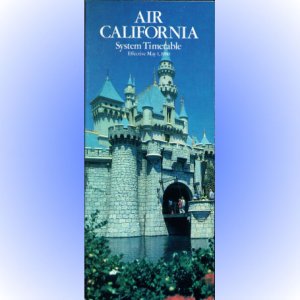 Air California system timetable 5/1/80 ($)