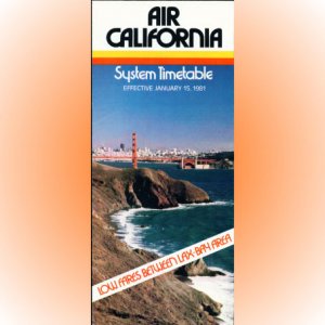 Air California system timetable 1/15/81 ($)