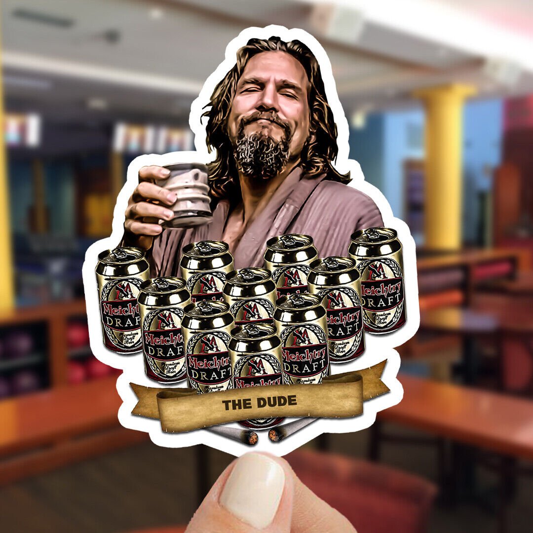 The Big Lebowski "The Dude" Jeff Bridges Vinyl Sticker! Ships for Free!
