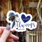 Blue Jay & Hearts Granddad I Am Always with You Vinyl Sticker | Waterproof Decal