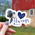 Blue Jay & Hearts Cousin I Am Always with You Vinyl Sticker | Waterproof Decal