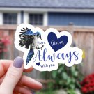 Blue Jay & Hearts Gram I Am Always with You Vinyl Sticker | Waterproof Decal