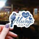 Original Blue Jay & Hearts I Am Always with You Uncle Vinyl Sticker | Ships Free