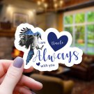 Blue Jay & Hearts Uncle I Am Always with You Vinyl Sticker | Waterproof Decal
