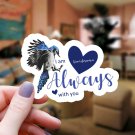 Blue Jay & Hearts Grandmama I Am Always with You Vinyl Sticker Waterproof Decal