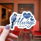 Bluejay blue jay hearts I am always with you old friend sticker | UV-Resistant