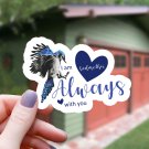 Blue Jay & Hearts Godmother I Am Always with You Vinyl Sticker Waterproof Decal