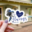 Blue Jay & Hearts Aunt I Am Always with You Vinyl Sticker | Waterproof Decal