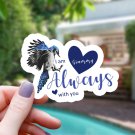 Blue Jay & Hearts Grammy I Am Always with You Vinyl Sticker | Waterproof Decal