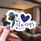 Blue Jay & Hearts Grandmother I Am Always with You Vinyl Sticker | Waterproof