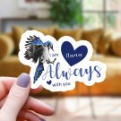 Blue Jay & Hearts Nana I Am Always with You Vinyl Sticker | Waterproof Decal