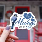 Blue Jay & Hearts I Am Always with You Pop Sticker