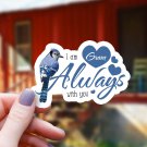 Blue Jay & Hearts I Am Always with You Gram Sticker