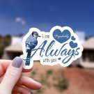 Blue Jay & Hearts I Am Always with You Pappadaddy Sticker