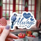 Blue Jay & Hearts I Am Always with You Grandmother Sticker