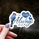 Daddy memorial blue jay and hearts vinyl handmade original sticker | Personalize