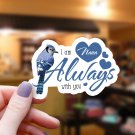 Blue Jay & Hearts I Am Always with You Nana Sticker