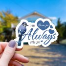 Blue Jay & Hearts I Am Always with You Boom-pa Sticker