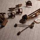 Lot Vintage Cuff Links and Tie Tacs