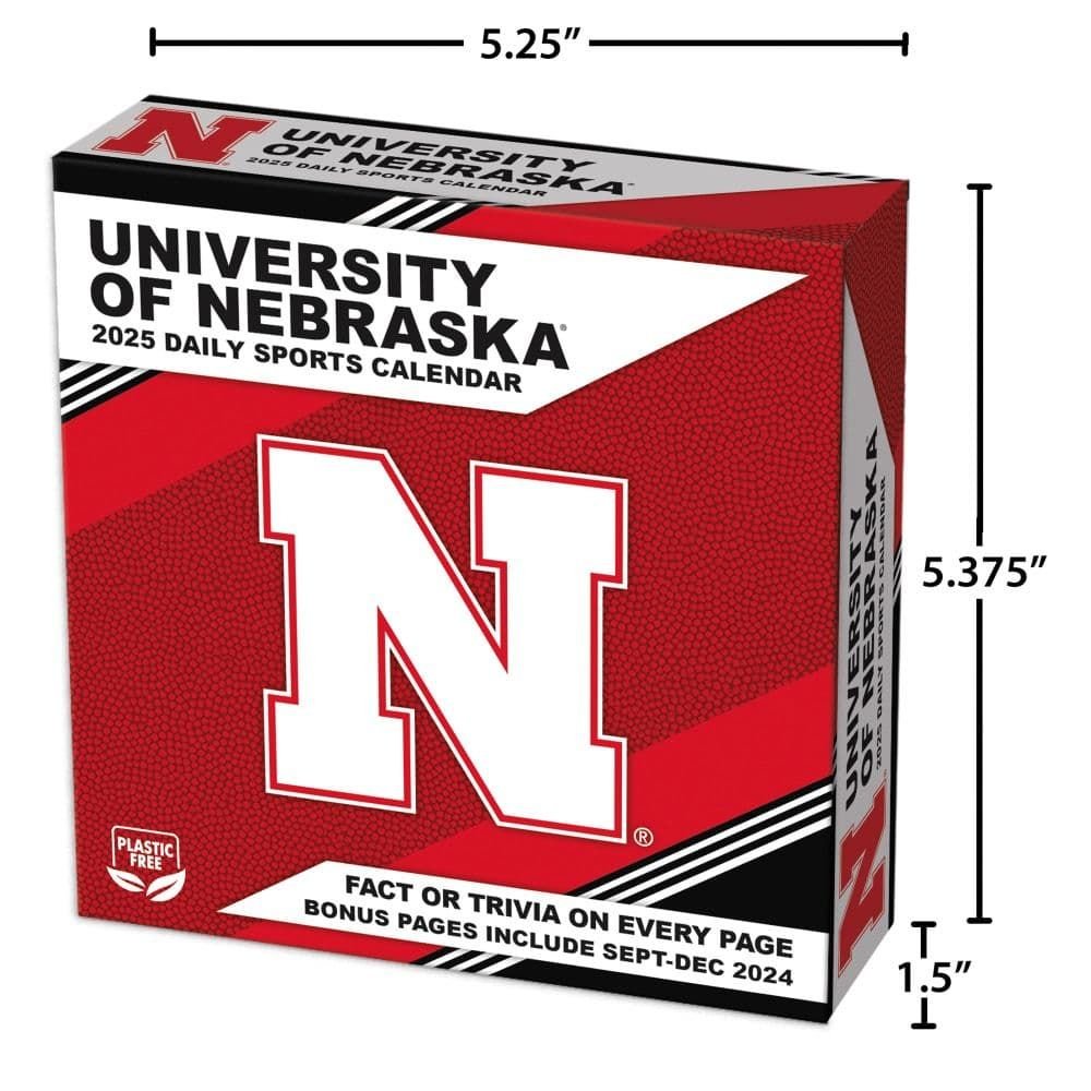 COL Nebraska Cornhuskers 2025 Desk Calendar