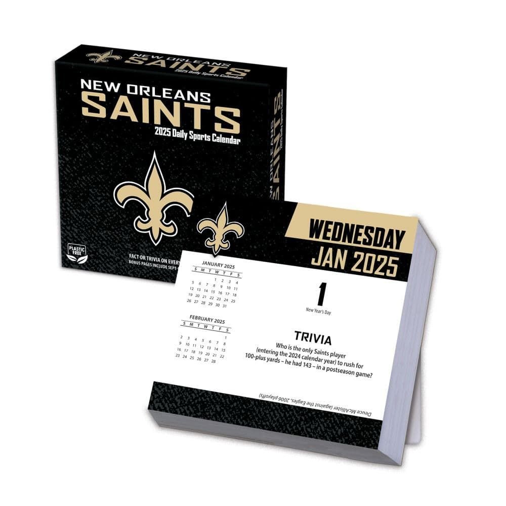NFL New Orleans Saints 2025 Desk Calendar