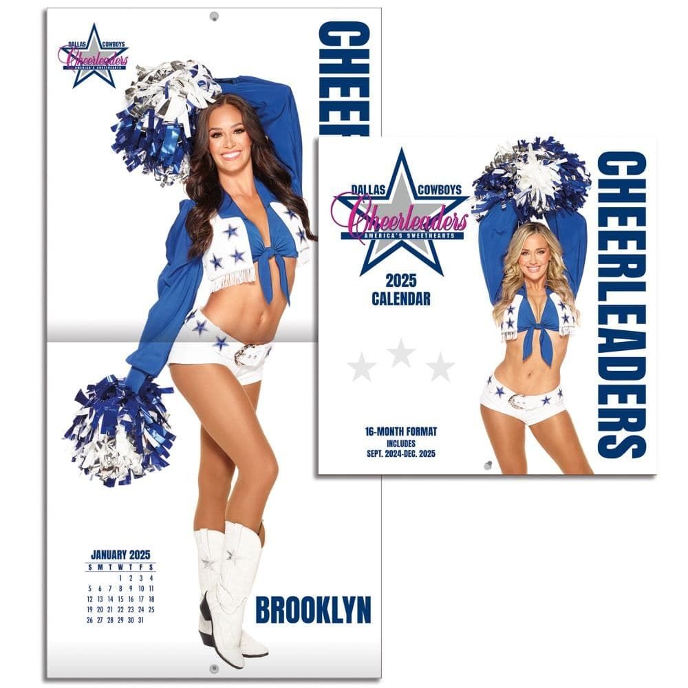 NFL Dallas Cowboys Cheerleaders 2025 Mini Wall Calendar