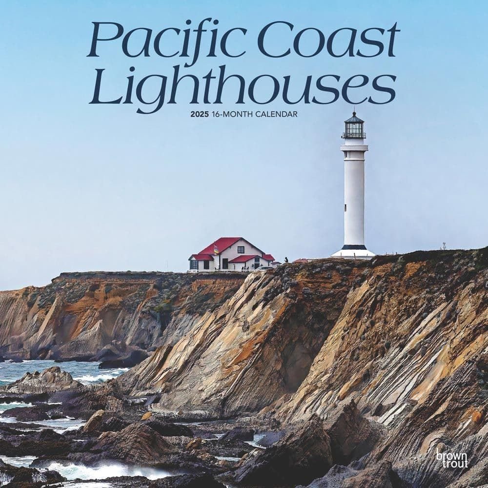 Lighthouses Pacific Coast 2025 Wall Calendar 67304bf6e68f7 575647b