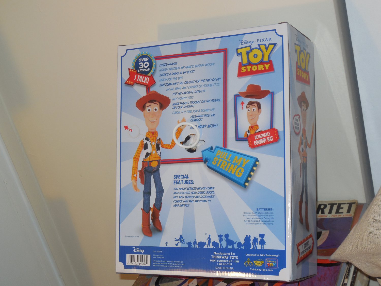 Toy Story Deluxe Pull String Action Figure Sheriff Woody Voiced by Tom ...