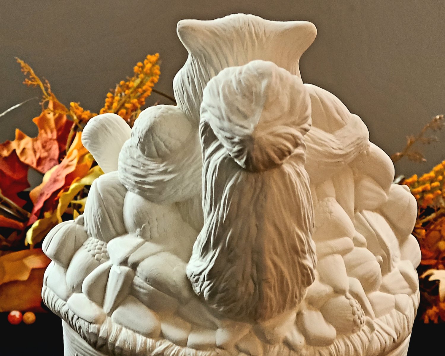 Harvest Basket, Ceramic Bisque