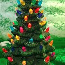 9" Glazed Ceramic Tree with base and lights