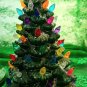 9" Glazed Ceramic Tree with base and lights