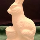 Sitting Ceramic Bisque "Chocolate" Bunny with Egg Basket
