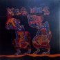 Couple Walking - Javanese Batik Wall Art - Home Decor / Wall Hanging