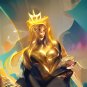 Queen of Gold #24 Printable Abstract Art Digital Download