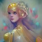 Beautiful Princess of Gold #3 Printable Abstract Art Digital Download