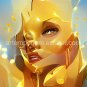Golden Delight Printable Square Abstract Art Digital Download