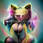 Hypno Pussycat #1 Printable Abstract Art Digital Download