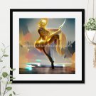 Golden Dancer #2 Printable Abstract Art Digital Download