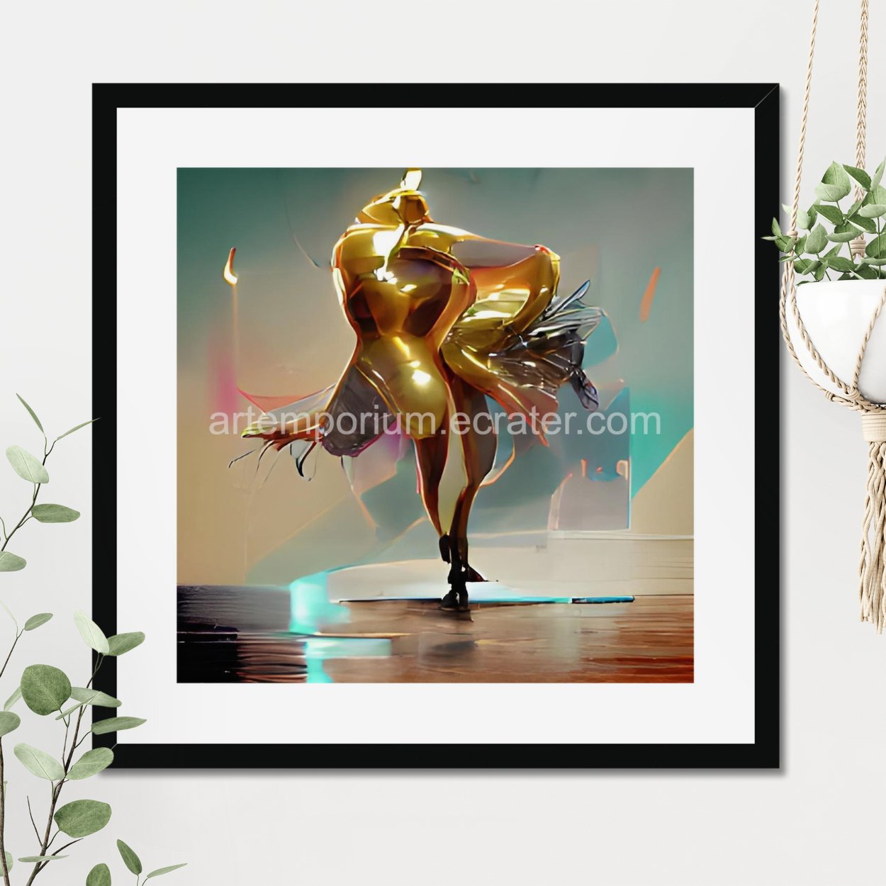 Golden Dancer #14 Printable Abstract Art Digital Download