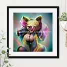 Hypno Pussycat #1 Printable Abstract Art Digital Download