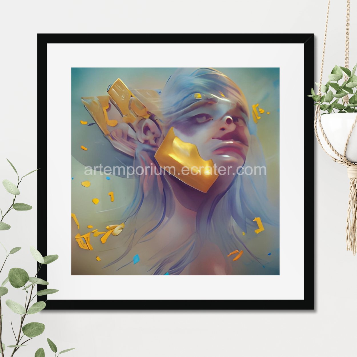 Bathed in Gold #1 Printable Abstract Art Digital Download