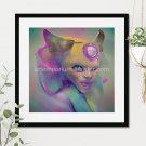 Hypno Pussycat #2 Printable Abstract Art Digital Download